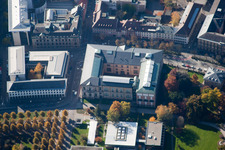 Aerial view of Art Gallery in the district Innenstadt-West in Karlsruhe in the state Baden-Wuerttemberg, Germany