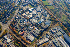 Gablonzer Straße industrial area in the district Mühlburg in Karlsruhe in the state Baden-Wuerttemberg, Germany