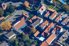 Friedenstr in Hagenbach in the state Rhineland-Palatinate, Germany from above