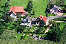 Drone recording of Schleithal in the state Bas-Rhin, France