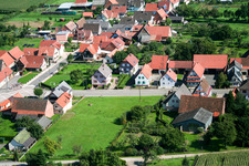 Aerial view of Schleithal in the state Bas-Rhin, France