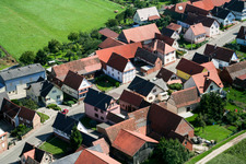Schleithal in the state Bas-Rhin, France from above