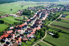 Schleithal in the state Bas-Rhin, France seen from above