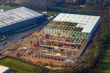 Aerial photograpy of Gazely Logistics Center 2nd construction phase for STS Group in the district Minderslachen in Kandel in the state Rhineland-Palatinate, Germany