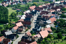 Bird's eye view of Schleithal in the state Bas-Rhin, France