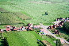 Schleithal in the state Bas-Rhin, France viewn from the air