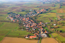 Village view from the east in Oberhausen in the state Rhineland-Palatinate, Germany