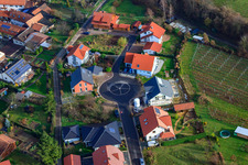 Aerial view of Friedrich-Koch-Straße in Oberhausen in the state Rhineland-Palatinate, Germany
