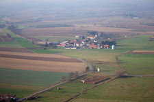 Aerial photograpy of District Deutschhof in Kapellen-Drusweiler in the state Rhineland-Palatinate, Germany