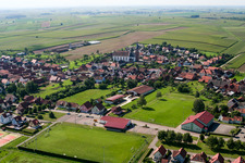 Schleithal in the state Bas-Rhin, France from a drone