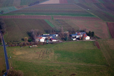 District Deutschhof in Kapellen-Drusweiler in the state Rhineland-Palatinate, Germany seen from above