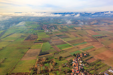Village view from the east in Schweighofen in the state Rhineland-Palatinate, Germany