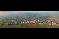 Panorama of the village view in Kapsweyer in the state Rhineland-Palatinate, Germany