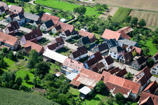 Aerial photograpy of Schleithal in the state Bas-Rhin, France