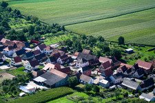 Schleithal in the state Bas-Rhin, France from above