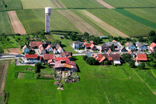 Bird's eye view of Schleithal in the state Bas-Rhin, France