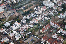Bismarckstr in Kandel in the state Rhineland-Palatinate, Germany seen from above