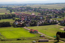 Niederlauterbach in the state Bas-Rhin, France from above