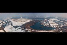 Panorama Old Rhine in Wörth am Rhein in the state Rhineland-Palatinate, Germany