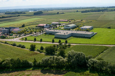 Scheibenhardt in Scheibenhard in the state Bas-Rhin, France from above