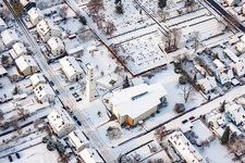 St. Pius in winter with snow in Kandel in the state Rhineland-Palatinate, Germany