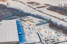 In the snow in the district Minderslachen in Kandel in the state Rhineland-Palatinate, Germany