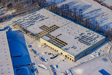 Aerial view of Gazely Logistics Center 2nd construction phase for STS Group in Wi in the district Minderslachen in Kandel in the state Rhineland-Palatinate, Germany