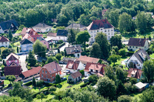 Drone image of Lauterbourg in the state Bas-Rhin, France
