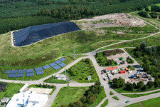 Aerial view of Site of heaped landfill Kreis Germersheim in Berg (Pfalz) in the state Rhineland-Palatinate