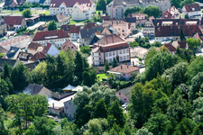 Aerial view of Lauterbourg in the state Bas-Rhin, France