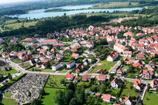 Lauterbourg in the state Bas-Rhin, France from above