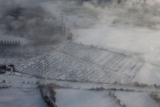 Lauterbourg in the state Bas-Rhin, France seen from above