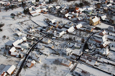 Oblique view of Oberlauterbach in the state Bas-Rhin, France