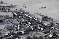 Aerial view of Siegen in the state Bas-Rhin, France