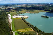 Gravel pits in Hagenbach in the state Rhineland-Palatinate, Germany