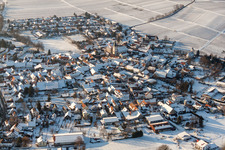 Aerial view of Village view in the district Mörzheim in Landau in der Pfalz in the state Rhineland-Palatinate, Germany