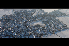 Aerial photograpy of Village view in the district Mörzheim in Landau in der Pfalz in the state Rhineland-Palatinate, Germany