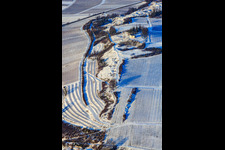 Small Kalmit in winter with snow in Ilbesheim bei Landau in the state Rhineland-Palatinate, Germany