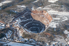 Winterly Quarry for the mining and handling of Basalt-Actien-Gesellschaft in Albersweiler in the state Rhineland-Palatinate