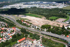 Maximilianscenter retail center construction site in the district Maximiliansau in Wörth am Rhein in the state Rhineland-Palatinate, Germany