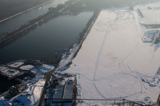 Rhine harbor in Lauterbourg in the state Bas-Rhin, France
