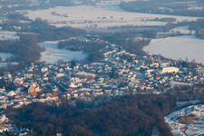 Bird's eye view of Lauterbourg in the state Bas-Rhin, France