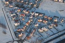 Lauterbourg in the state Bas-Rhin, France viewn from the air