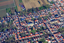 Oblique view of St. Martinus in Lingenfeld in the state Rhineland-Palatinate, Germany