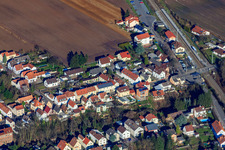 Altspeyerer Straße and train station in Lingenfeld in the state Rhineland-Palatinate, Germany