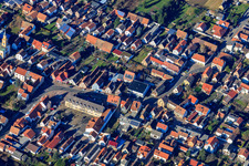 Oblique view of Municipal administration Lingenfeld in Lingenfeld in the state Rhineland-Palatinate, Germany