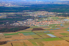 View of the town from the south in Harthausen in the state Rhineland-Palatinate, Germany