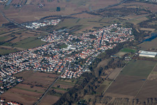 Drone image of District Heiligenstein in Römerberg in the state Rhineland-Palatinate, Germany