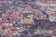 Cathedral to Speyer from the south in Speyer in the state Rhineland-Palatinate, Germany