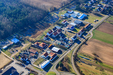 Aerial photograpy of Industrial estate An den Gewerbewiesen in Hanhofen in the state Rhineland-Palatinate, Germany